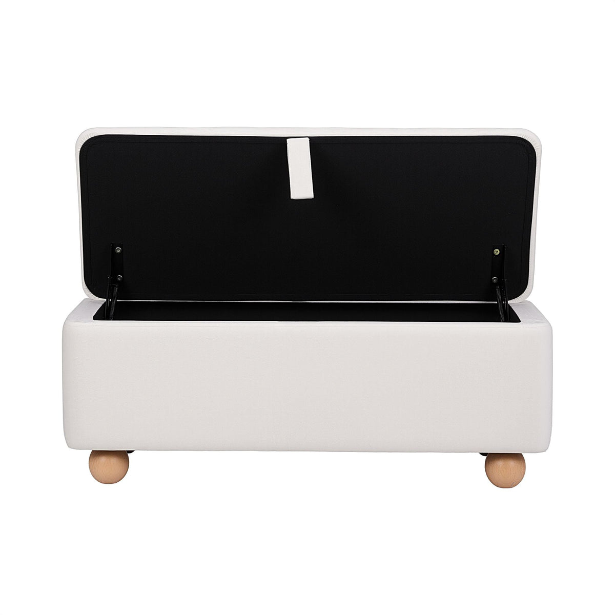 Storage Ottoman Velvet Blanket Box Hidden Bench 97cm - Beige - Furniture > Living Room > Ottomans & Footstools - Rivercity House & Home Co. (ABN 18 642 972 209) - Affordable Modern Furniture Australia