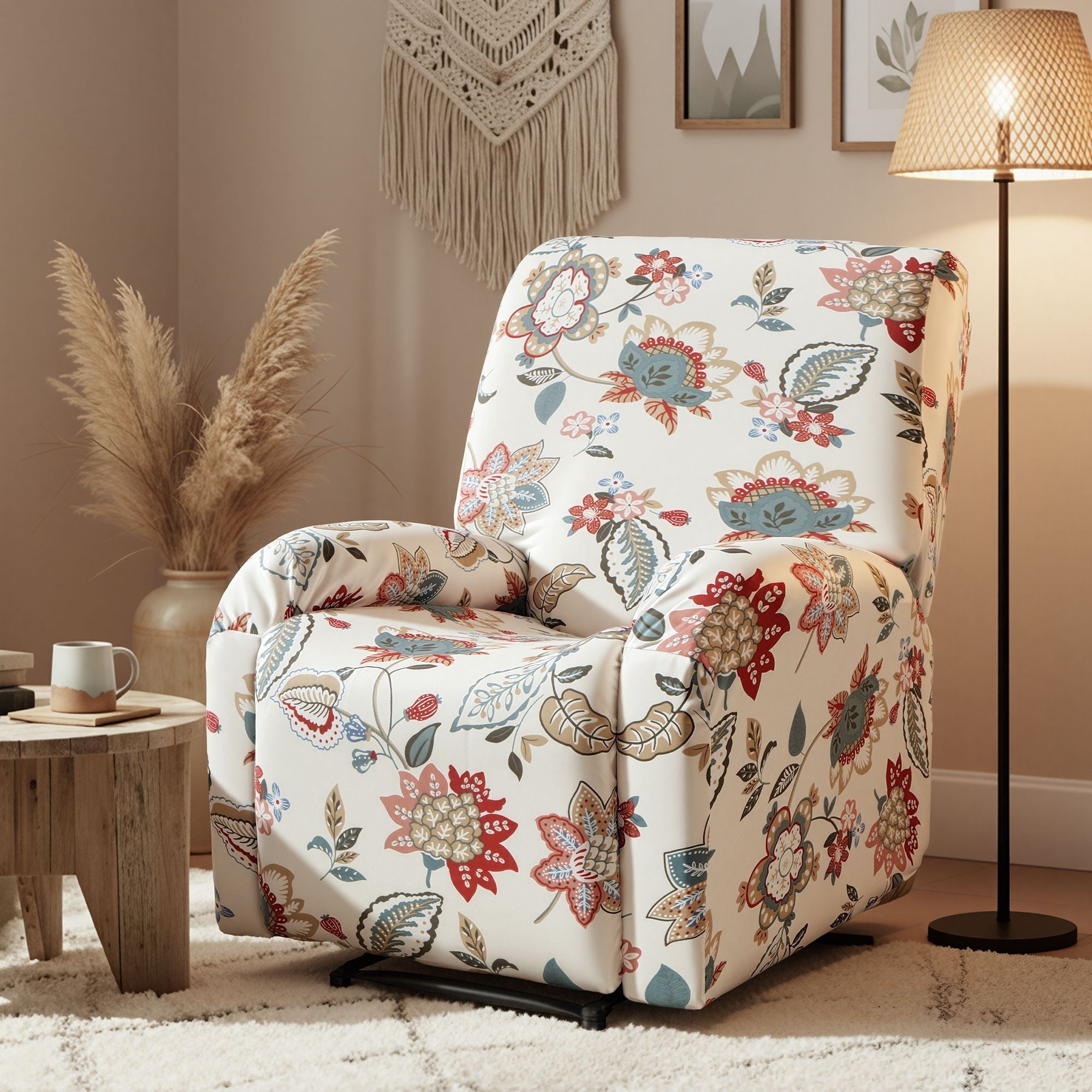 Stretch Kids Recliner Cover 4 - Pieces Recliner Chair Slipcovers Printed Polyester - Furniture > Bar Stools & Chairs > Arm Chairs & Recliners - Rivercity House & Home Co. (ABN 18 642 972 209) - Affordable Modern Furniture Australia