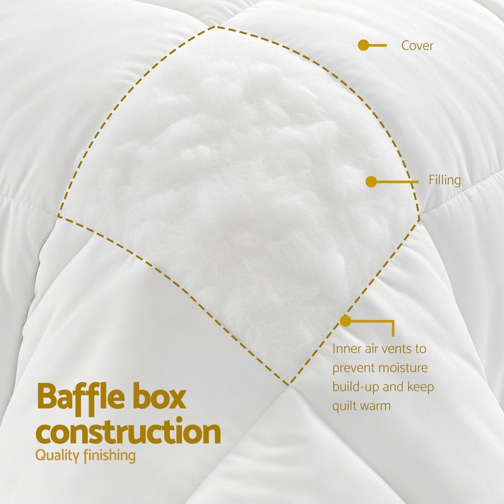 Super King Size 400GSM Microfiber Quilt All Season Duvet Quilts Comforter Winter Summer - Home & Garden > Bedding > Quilts & Duvets - Rivercity House & Home Co. (ABN 18 642 972 209) - Affordable Modern Furniture Australia