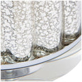 Table Lamp with Mercury Glass Base and Linen Shade - Silver