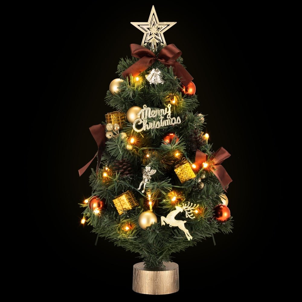 Tabletop Christmas Tree 60CM LED Xmas Tree Tree Topper Ornaments - Occasions > Christmas > Christmas Trees - Rivercity House & Home Co. (ABN 18 642 972 209) - Affordable Modern Furniture Australia