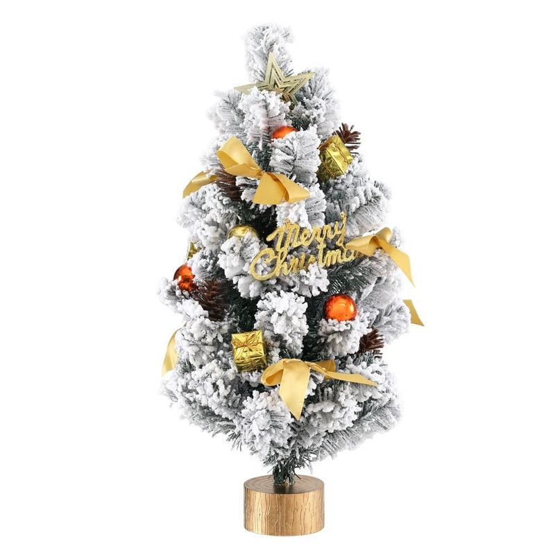 Tabletop Christmas Tree 60CM Snowy Xmas Tree Tree Topper Ornaments - Occasions > Christmas > Christmas Trees - Rivercity House & Home Co. (ABN 18 642 972 209) - Affordable Modern Furniture Australia