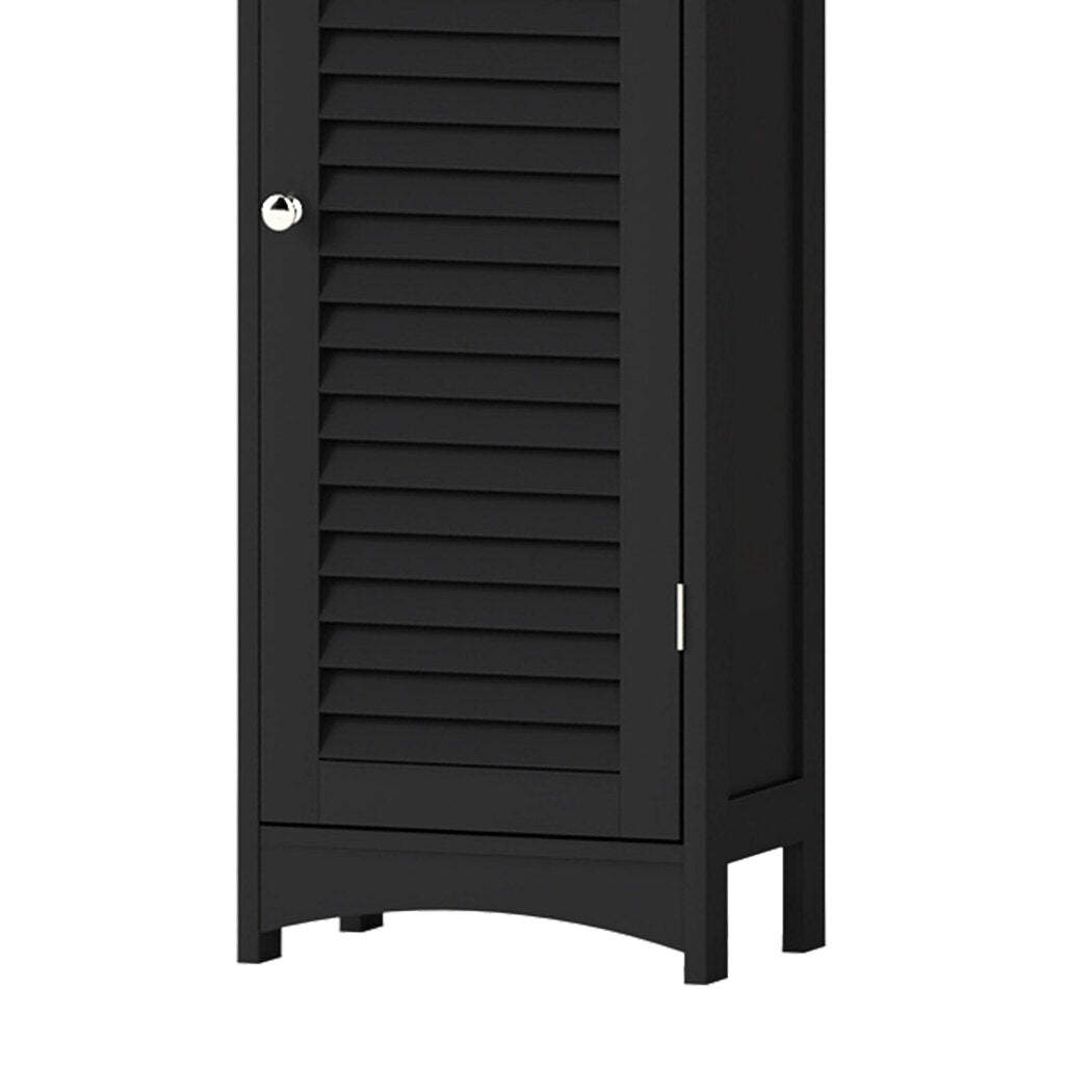Tall Bathroom Storage Cabinet 166cm with Adjustable Shelves - Black - Rivercity House & Home Co. (ABN 18 642 972 209) - Affordable Modern Furniture Australia