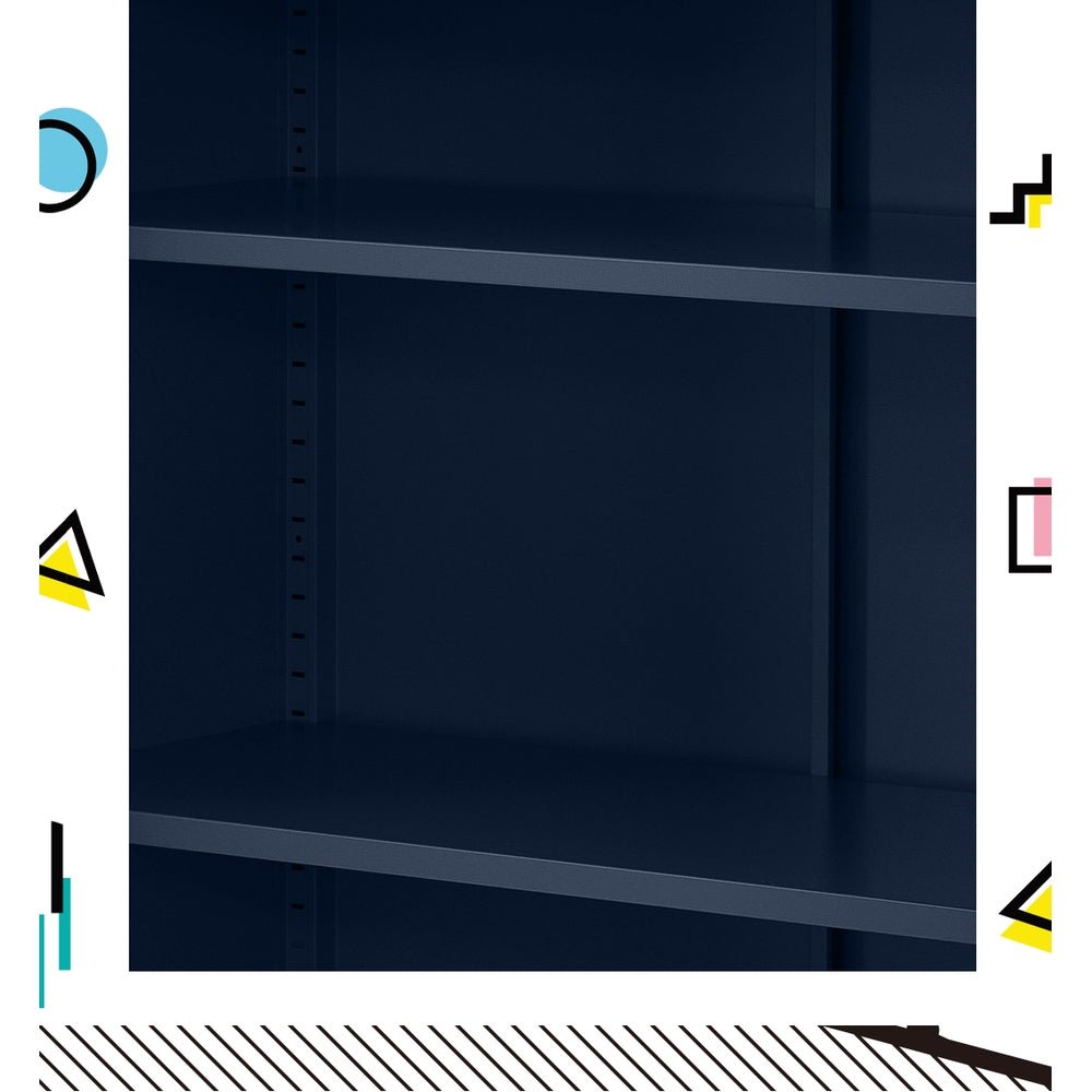 Tall Metal Locker Style Buffet Sideboard Cabinet - Blue - Furniture > Living Room - Rivercity House & Home Co. (ABN 18 642 972 209) - Affordable Modern Furniture Australia