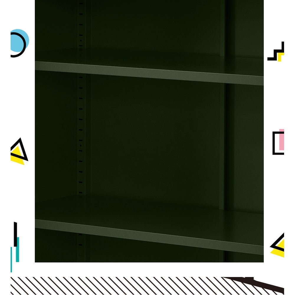 Tall Metal Locker Style Buffet Sideboard Cabinet - Green - Furniture > Living Room - Rivercity House & Home Co. (ABN 18 642 972 209) - Affordable Modern Furniture Australia