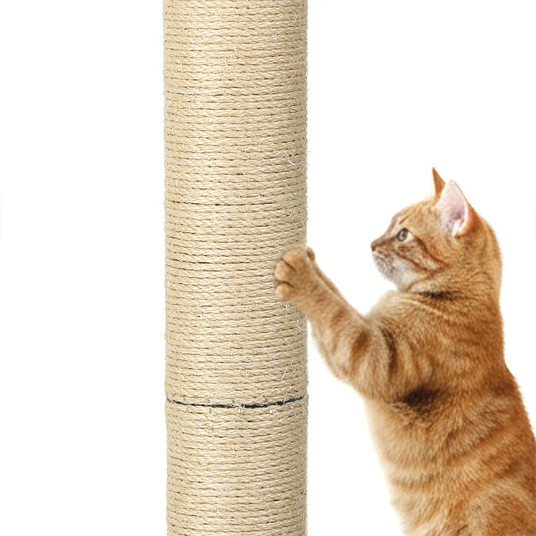 Tall Stable Cat Scratching Post with Sisal Rope for Large Cats - Dark Grey - Rivercity House & Home Co. (ABN 18 642 972 209) - Affordable Modern Furniture Australia