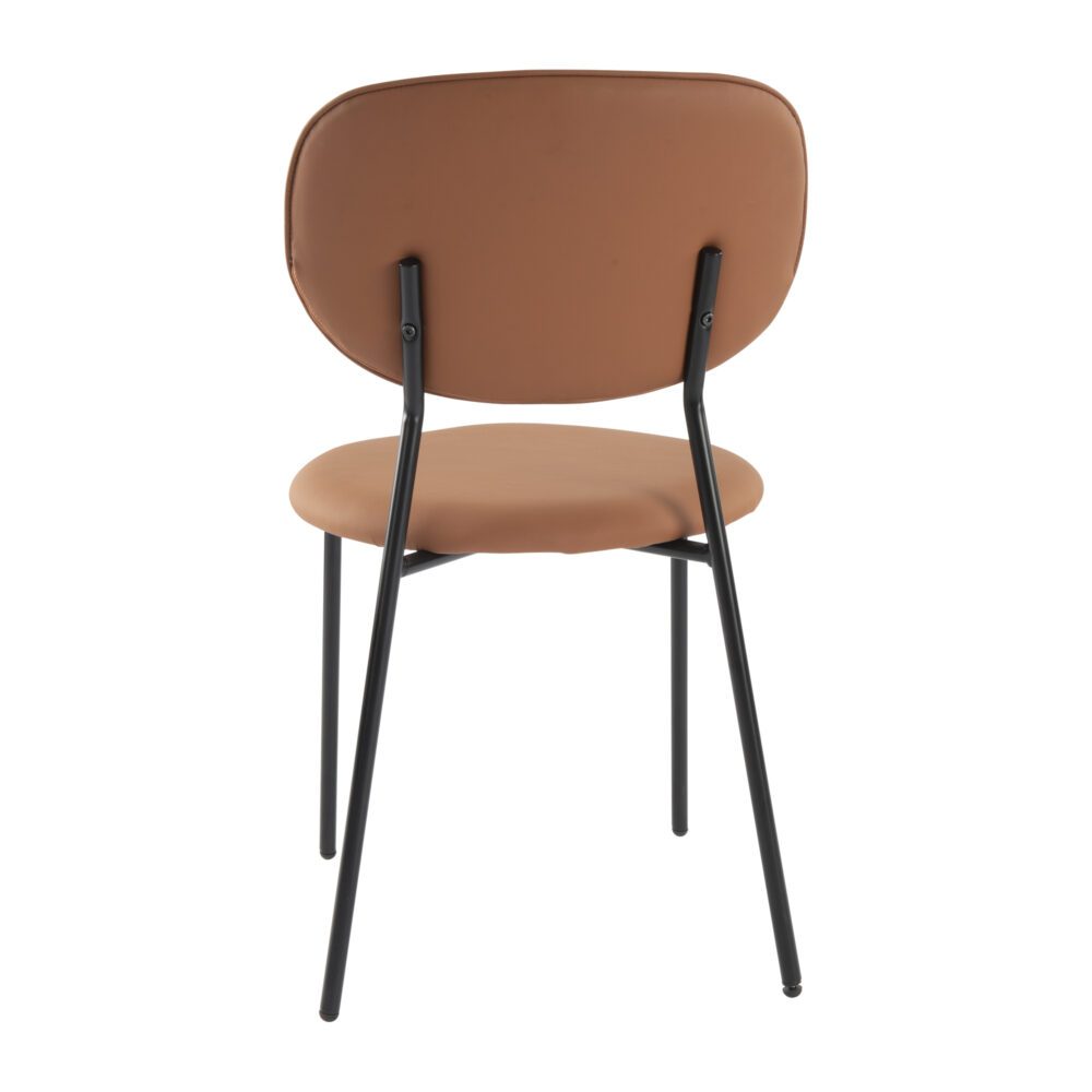 Tan Temptation Dining Chair Duo with Metal Legs - Brown - Furniture > Dining > Kitchen & Dining Chairs - Rivercity House & Home Co. (ABN 18 642 972 209) - Affordable Modern Furniture Australia