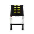 Telescopic Aluminium Ladder 3.8M Multipurpose - Black