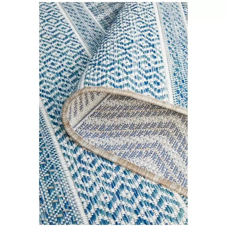 Terrace Rug 400 x 300cm for Indoor and Outdoor Use - Blue - Home & Garden > Rugs > Outdoor Rugs - Rivercity House & Home Co. (ABN 18 642 972 209) - Affordable Modern Furniture Australia