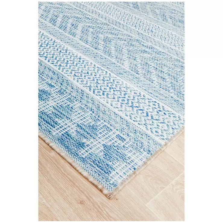 Terrace Rug 400 x 300cm for Indoor and Outdoor Use - Blue - Home & Garden > Rugs > Outdoor Rugs - Rivercity House & Home Co. (ABN 18 642 972 209) - Affordable Modern Furniture Australia