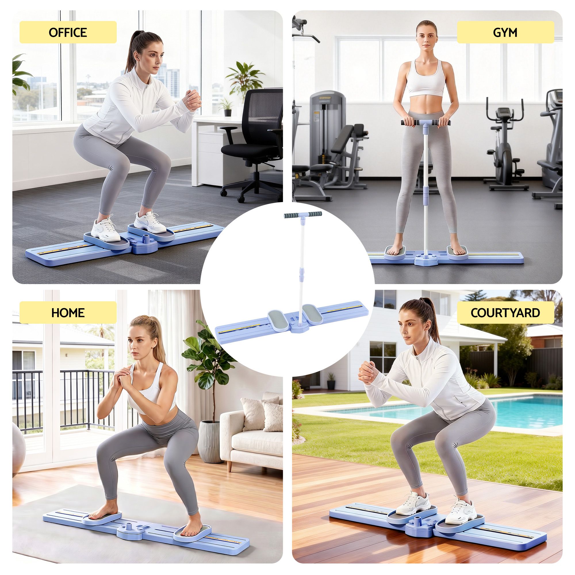 Thigh Hip Exerciser Home Ski Leg Trainer Machine Fitness Cardio Foldable - Sports & Fitness > Exercise, Gym & Fitness > Gym Equipment & Accessories - Rivercity House & Home Co. (ABN 18 642 972 209) - Affordable Modern Furniture Australia