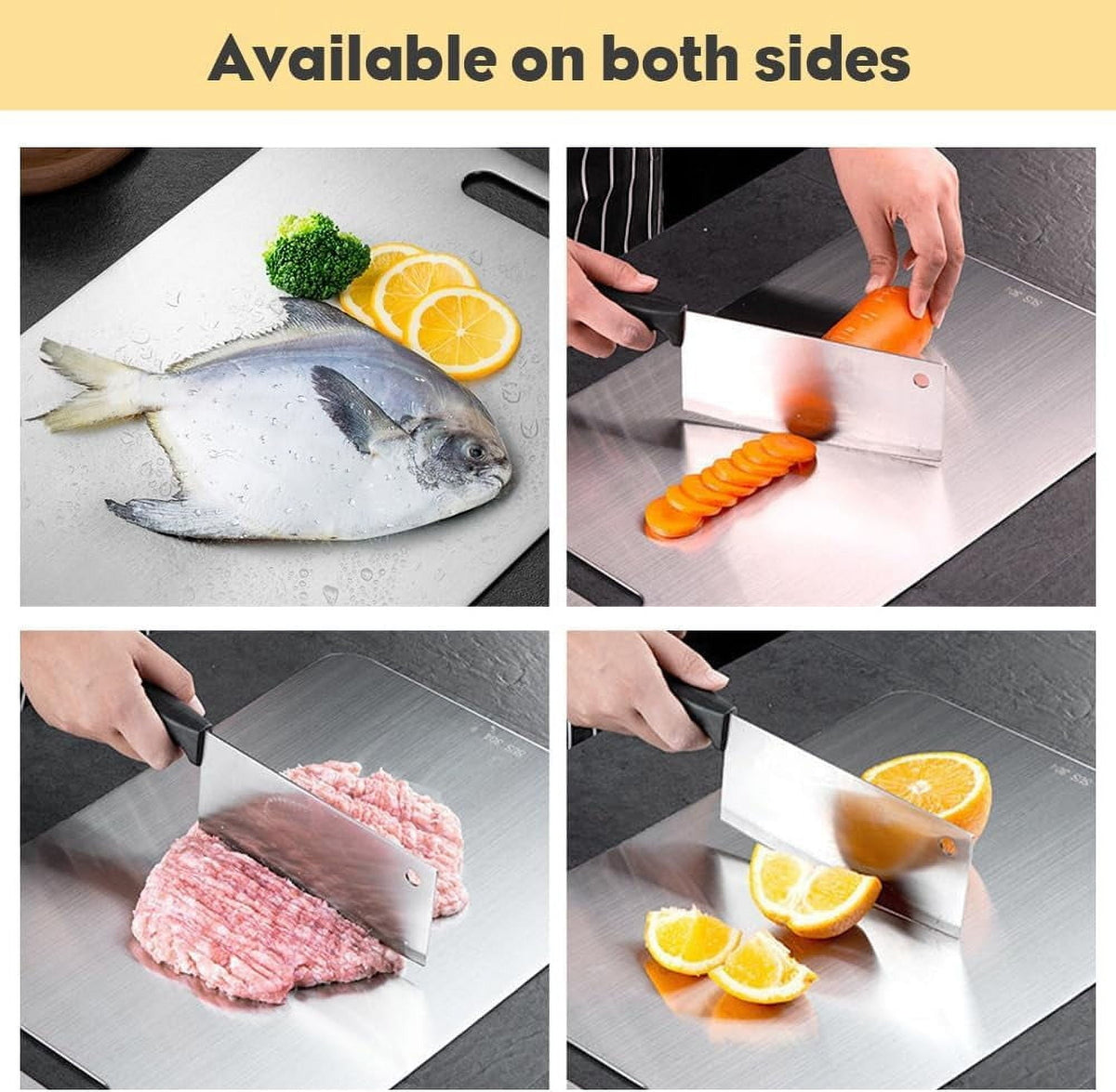 Titanium Cutting Board 15 x 11 in - Medical-Grade Double Sided from Japan - Health & Beauty > Health & Wellbeing > Protective Equipment - Rivercity House & Home Co. (ABN 18 642 972 209) - Affordable Modern Furniture Australia