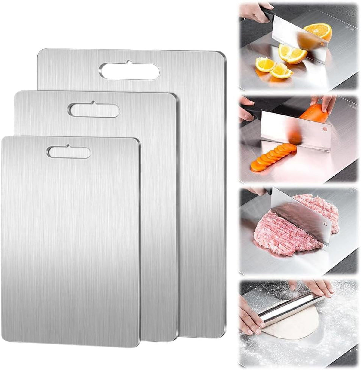 Titanium Cutting Board Double Sided Medical-Grade 15 x 11 in from Japan - Health & Beauty > Health & Wellbeing > Protective Equipment - Rivercity House & Home Co. (ABN 18 642 972 209) - Affordable Modern Furniture Australia