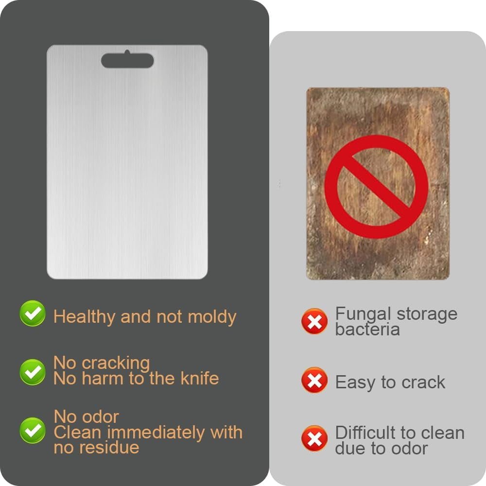 Titanium Cutting Board Double Sided Medical-Grade 15 x 11 in from Japan - Health & Beauty > Health & Wellbeing > Protective Equipment - Rivercity House & Home Co. (ABN 18 642 972 209) - Affordable Modern Furniture Australia