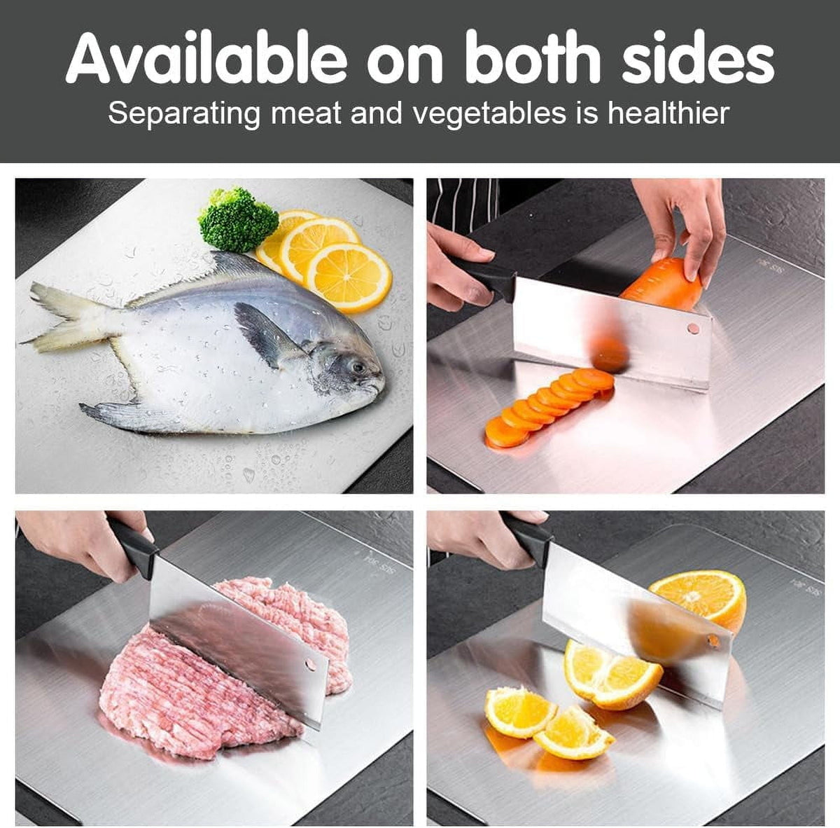 Titanium Cutting Board Double Sided Medical-Grade 15 x 11 in from Japan - Health & Beauty > Health & Wellbeing > Protective Equipment - Rivercity House & Home Co. (ABN 18 642 972 209) - Affordable Modern Furniture Australia