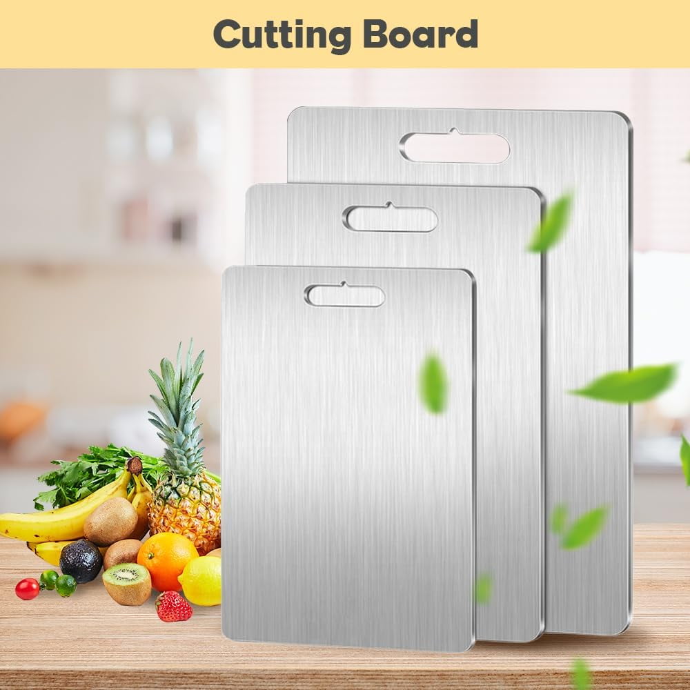 Titanium Cutting Board Double Sided Medical-Grade 15 x 11 in from Japan - Health & Beauty > Health & Wellbeing > Protective Equipment - Rivercity House & Home Co. (ABN 18 642 972 209) - Affordable Modern Furniture Australia