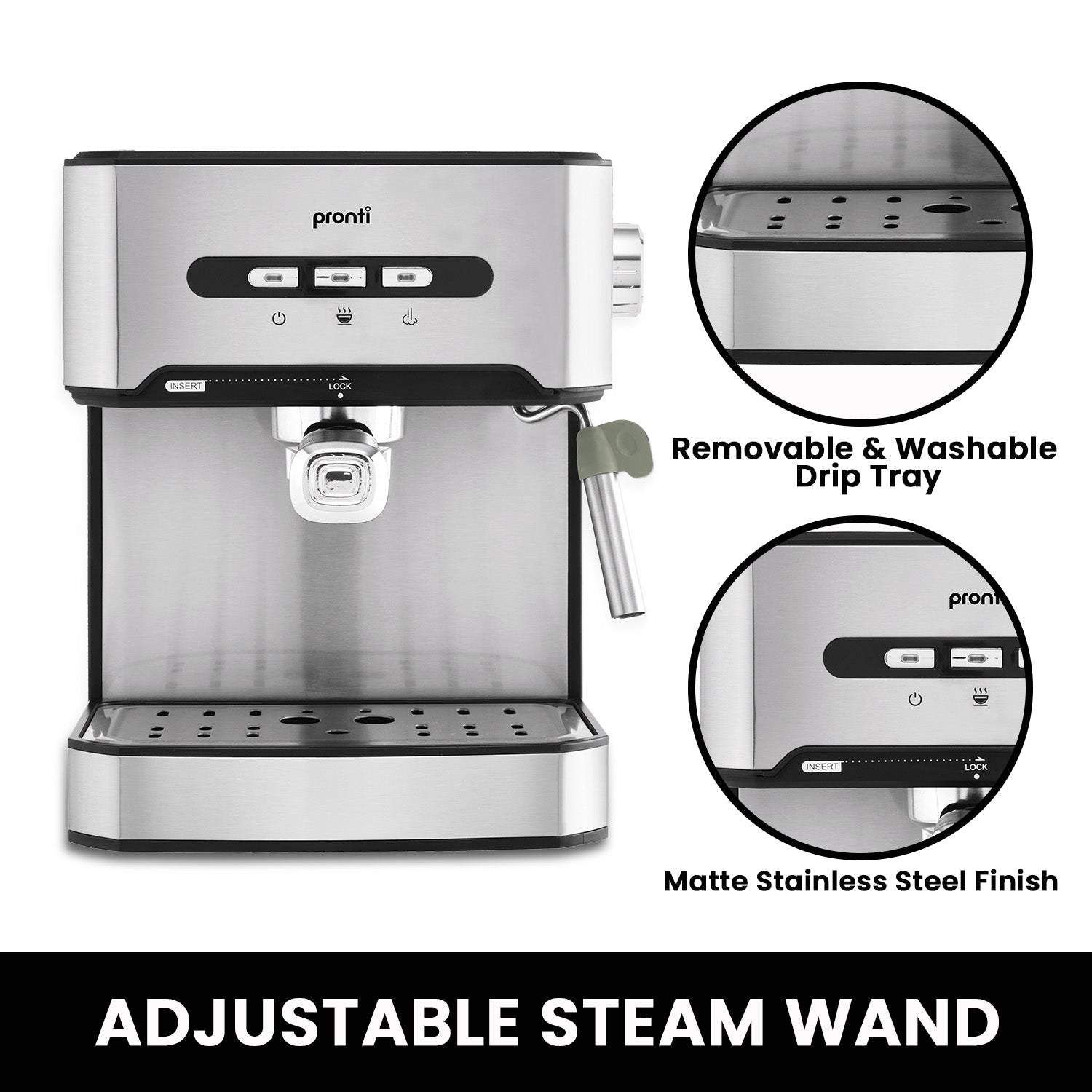 Toaster, Kettle & Coffee Machine Breakfast Set - Black - Appliances > Kitchen Appliances > Toasters & Grills - Rivercity House & Home Co. (ABN 18 642 972 209) - Affordable Modern Furniture Australia