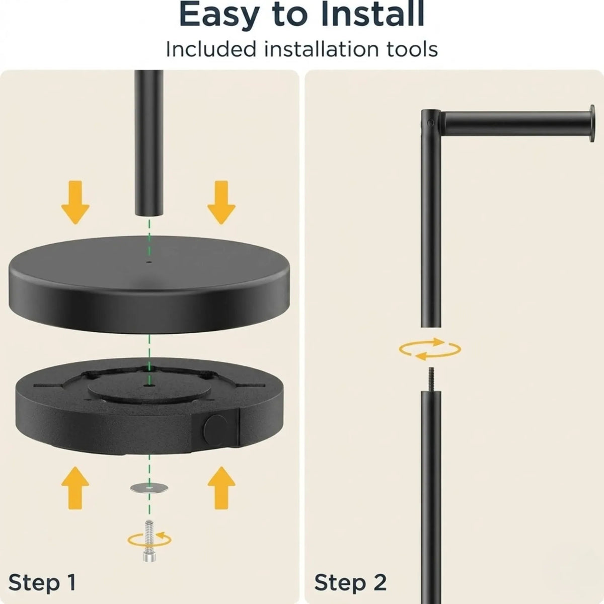 Toilet Paper Holder Stand with Storage Metal Bathroom Accessories - Black - Home & Garden > Bathroom Accessories > Toilet Paper Holders - Rivercity House & Home Co. (ABN 18 642 972 209) - Affordable Modern Furniture Australia