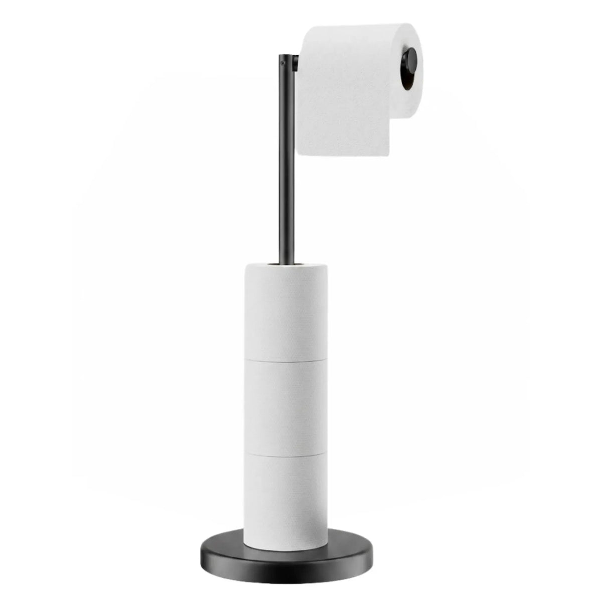 Toilet Paper Holder Stand with Storage Metal Bathroom Accessories - Black - Home & Garden > Bathroom Accessories > Toilet Paper Holders - Rivercity House & Home Co. (ABN 18 642 972 209) - Affordable Modern Furniture Australia