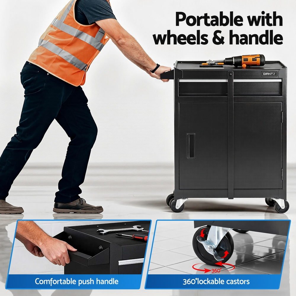 Tool Chest Trolley Cabinet Rolling Toolbox Garage Storage Tools organizer - Tools > Tools Storage > Tool Boxes - Rivercity House & Home Co. (ABN 18 642 972 209) - Affordable Modern Furniture Australia