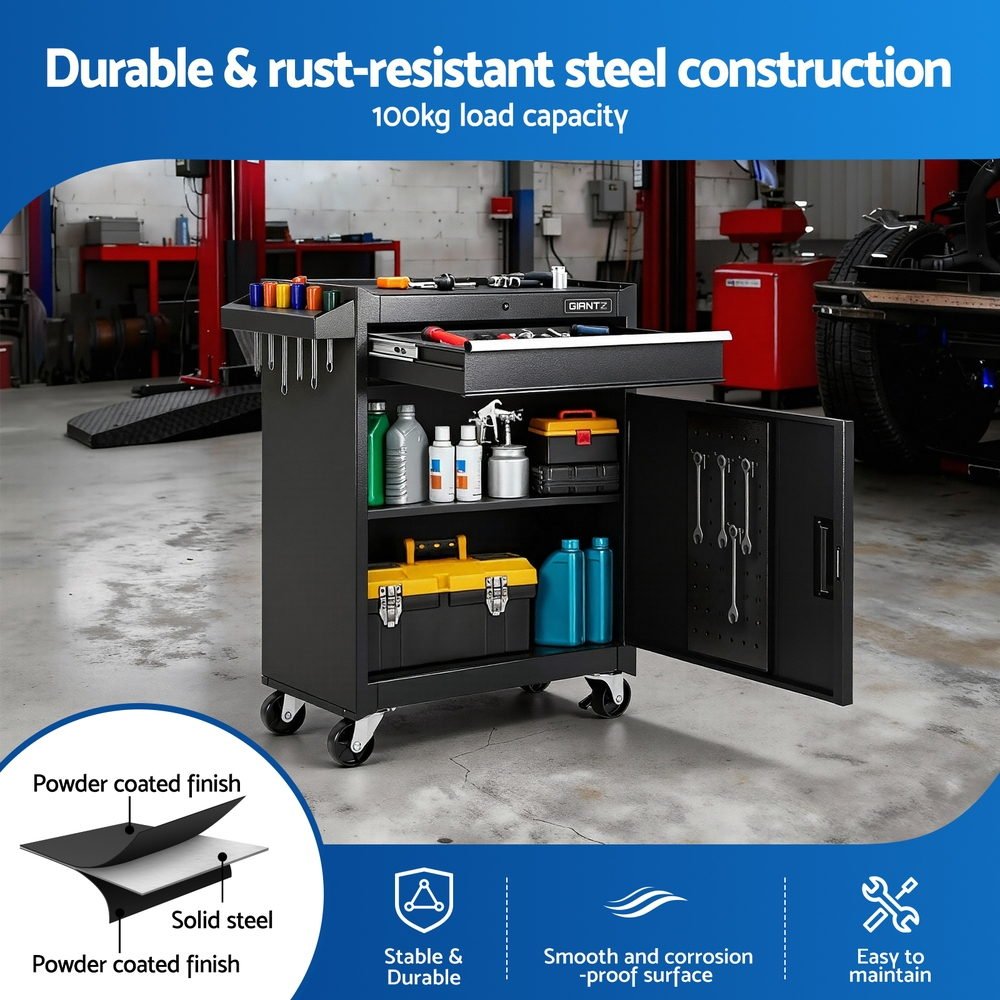 Tool Chest Trolley Cabinet Rolling Toolbox Garage Storage Tools organizer - Tools > Tools Storage > Tool Boxes - Rivercity House & Home Co. (ABN 18 642 972 209) - Affordable Modern Furniture Australia