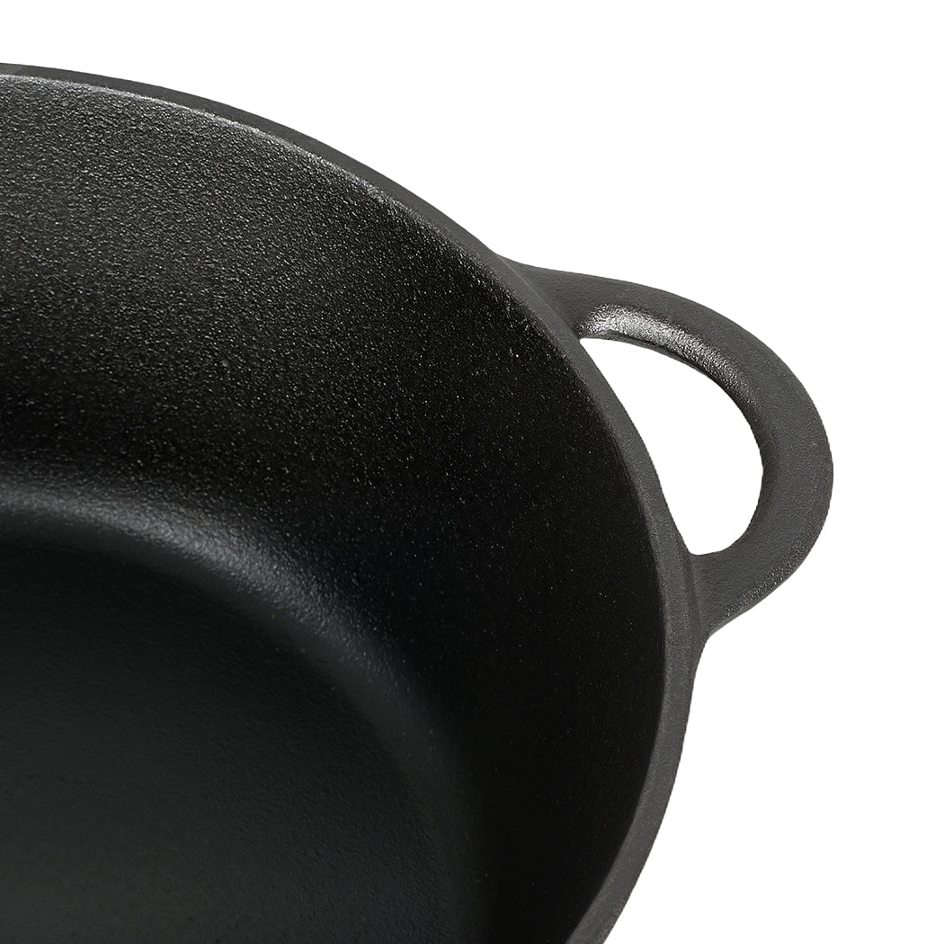 Toque 6.6L Heavy Duty Cast Iron Dutch Oven Casserole Pot - Black - Rivercity House & Home Co. (ABN 18 642 972 209) - Affordable Modern Furniture Australia