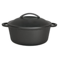 Toque 6.6L Heavy Duty Cast Iron Dutch Oven Casserole Pot - Black