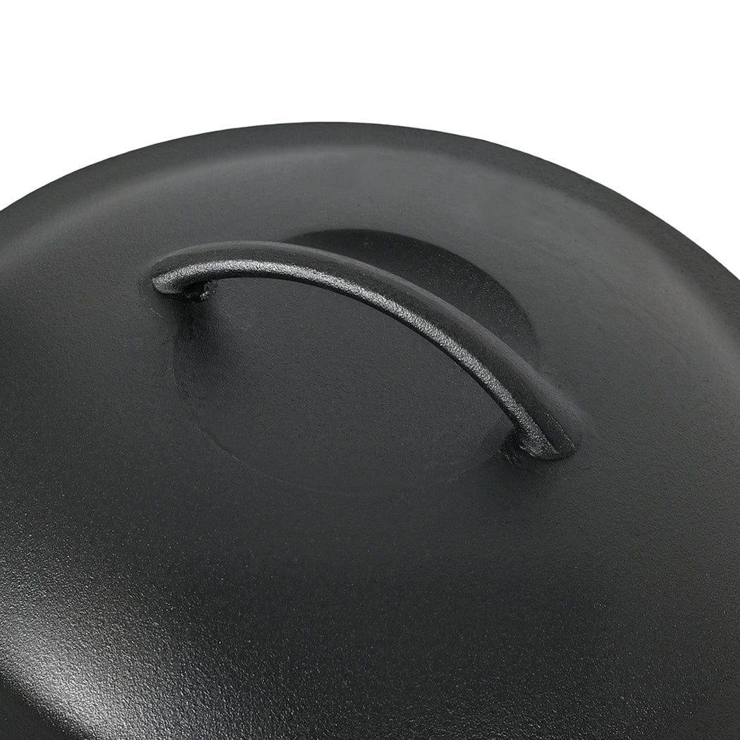 Toque 6.6L Heavy Duty Cast Iron Dutch Oven Casserole Pot - Black - Rivercity House & Home Co. (ABN 18 642 972 209) - Affordable Modern Furniture Australia