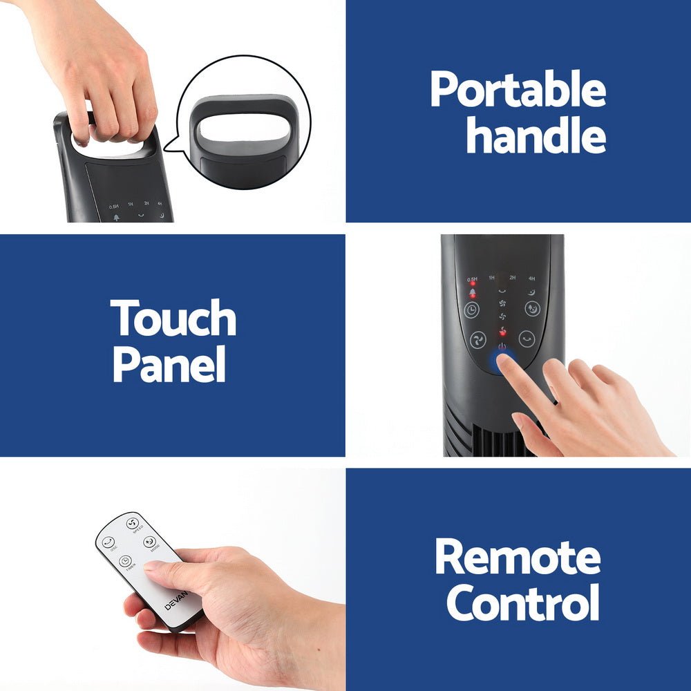 Tower Fan Oscillating 3 Speeds with Remote 91cm - Appliances > Heaters - Rivercity House & Home Co. (ABN 18 642 972 209) - Affordable Modern Furniture Australia