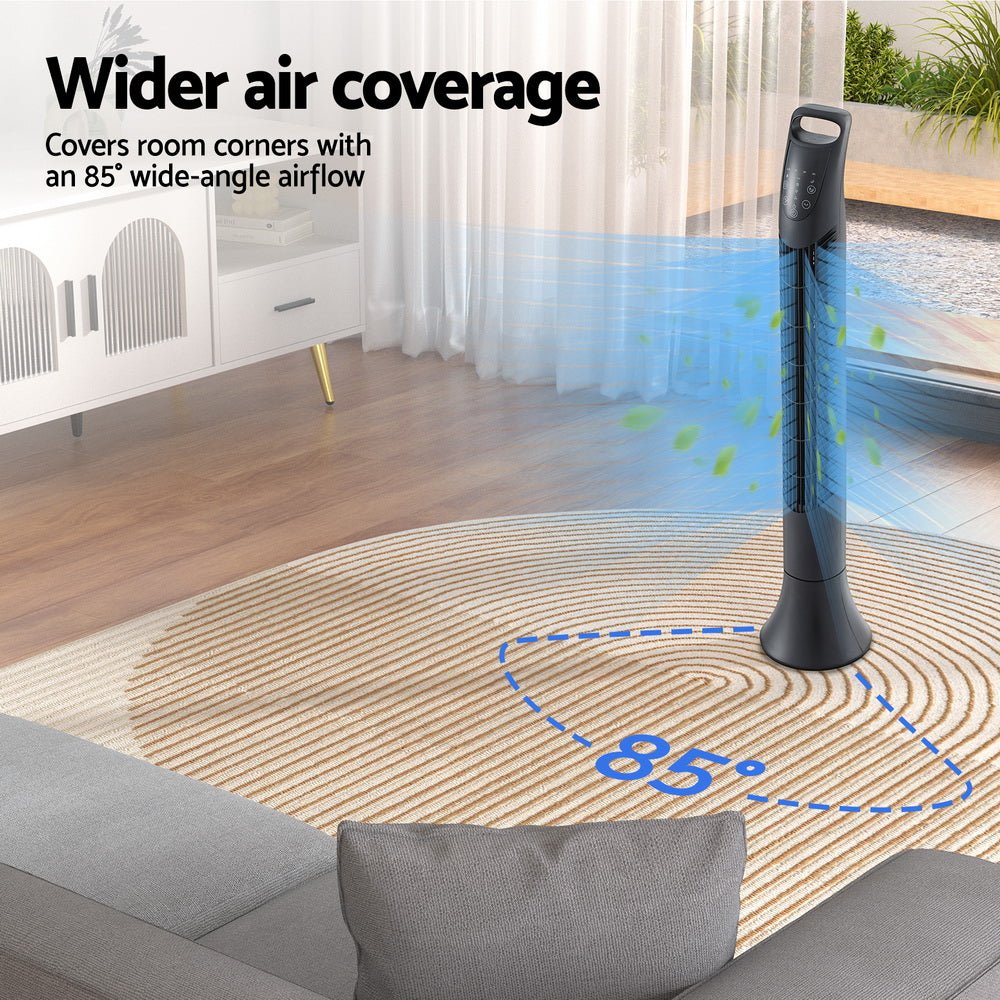 Tower Fan Oscillating 3 Speeds with Remote 91cm - Appliances > Heaters - Rivercity House & Home Co. (ABN 18 642 972 209) - Affordable Modern Furniture Australia