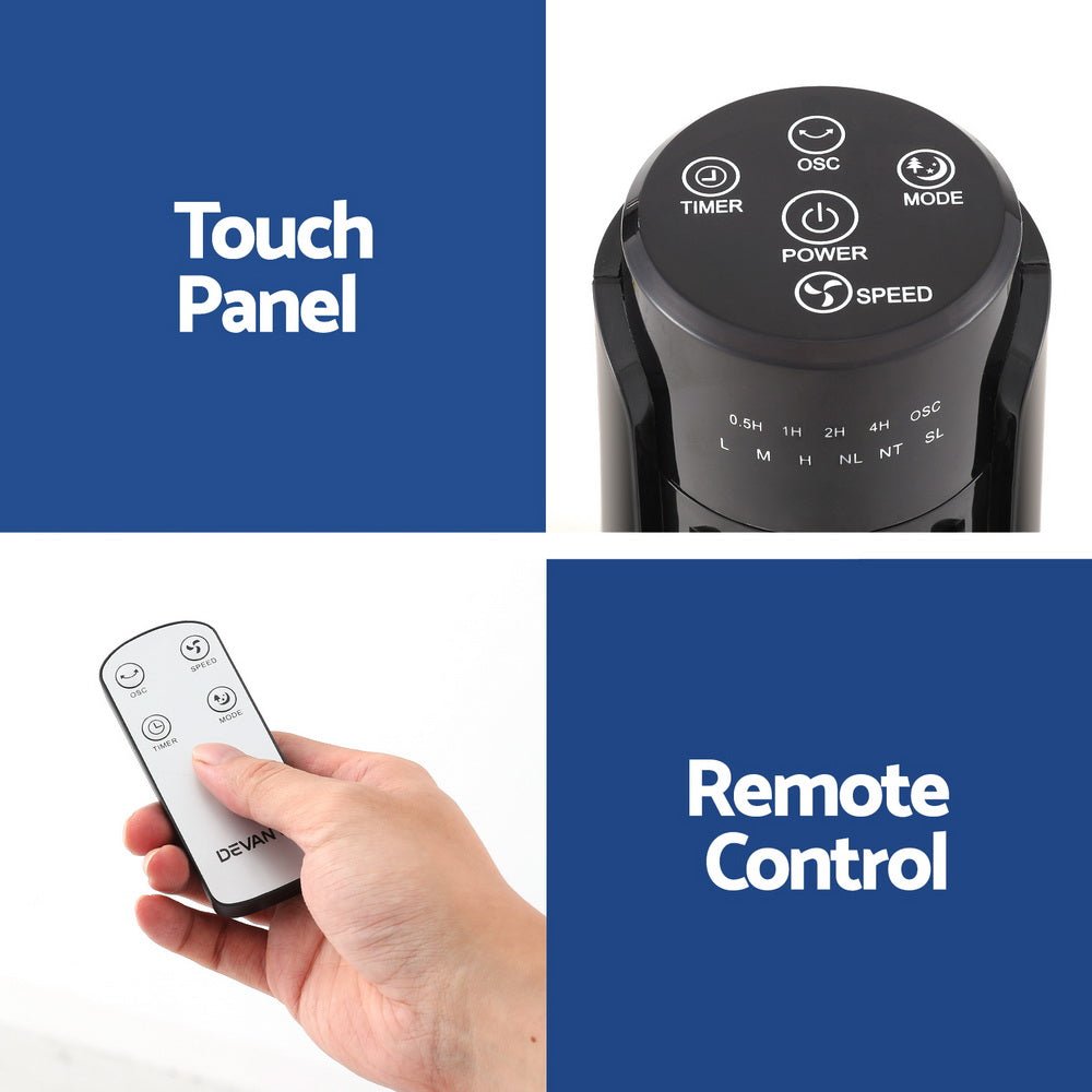 Tower Fan Oscillating 3 Speeds with Remote 93cm - Appliances > Heaters - Rivercity House & Home Co. (ABN 18 642 972 209) - Affordable Modern Furniture Australia