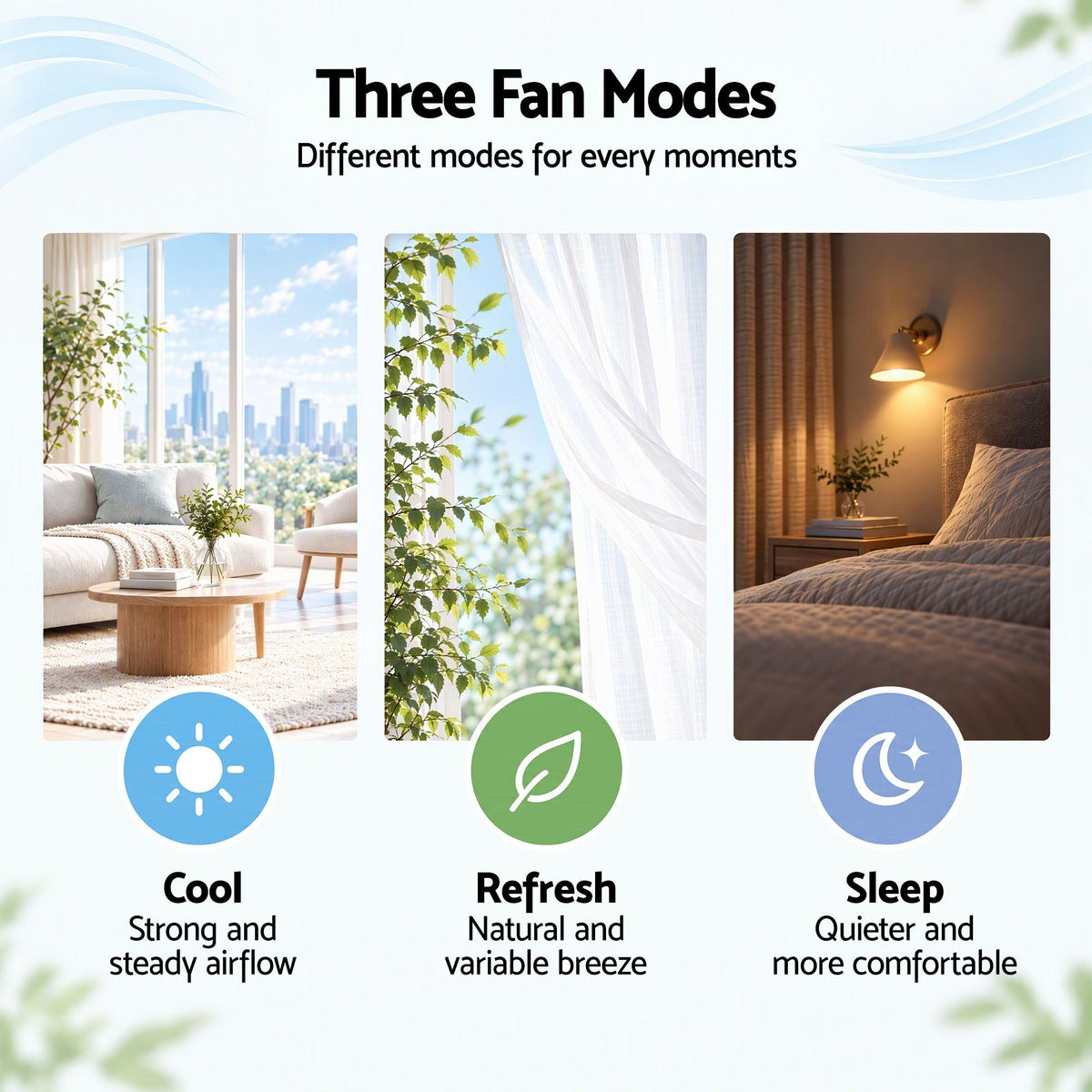 Tower Fan with Remote Control, 3 Speeds, 3 Modes & 7.5h Timer - White - Appliances > Fans > Portable Fans - Rivercity House & Home Co. (ABN 18 642 972 209) - Affordable Modern Furniture Australia