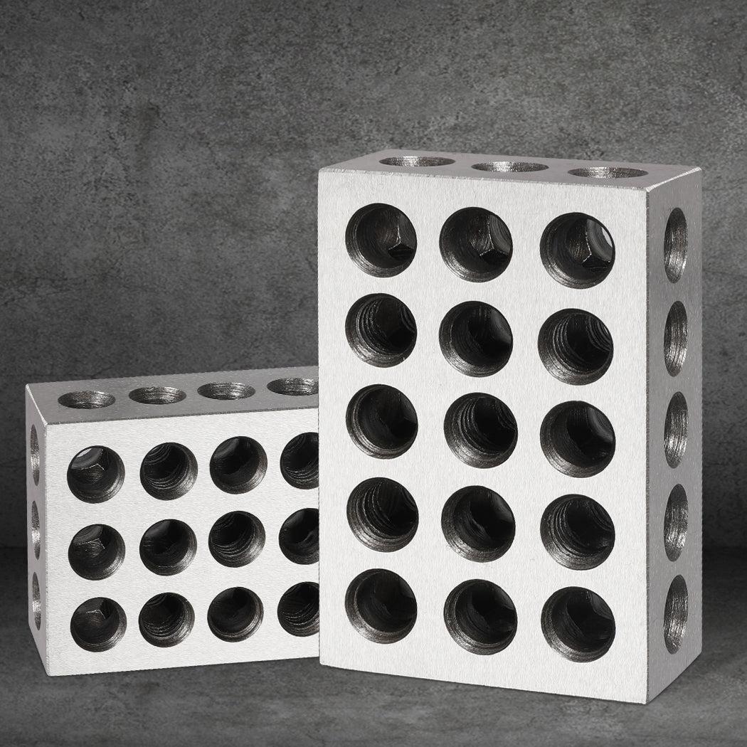 Traderight 1 - 2 - 3 Precision Machinist Block Set 1" x 2" x 3" - Silver - Rivercity House & Home Co. (ABN 18 642 972 209) - Affordable Modern Furniture Australia