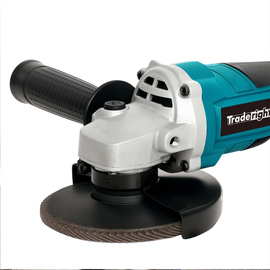 Traderight 21V Cordless Angle Grinder Kit with 2 Batteries - Blue - Rivercity House & Home Co. (ABN 18 642 972 209) - Affordable Modern Furniture Australia