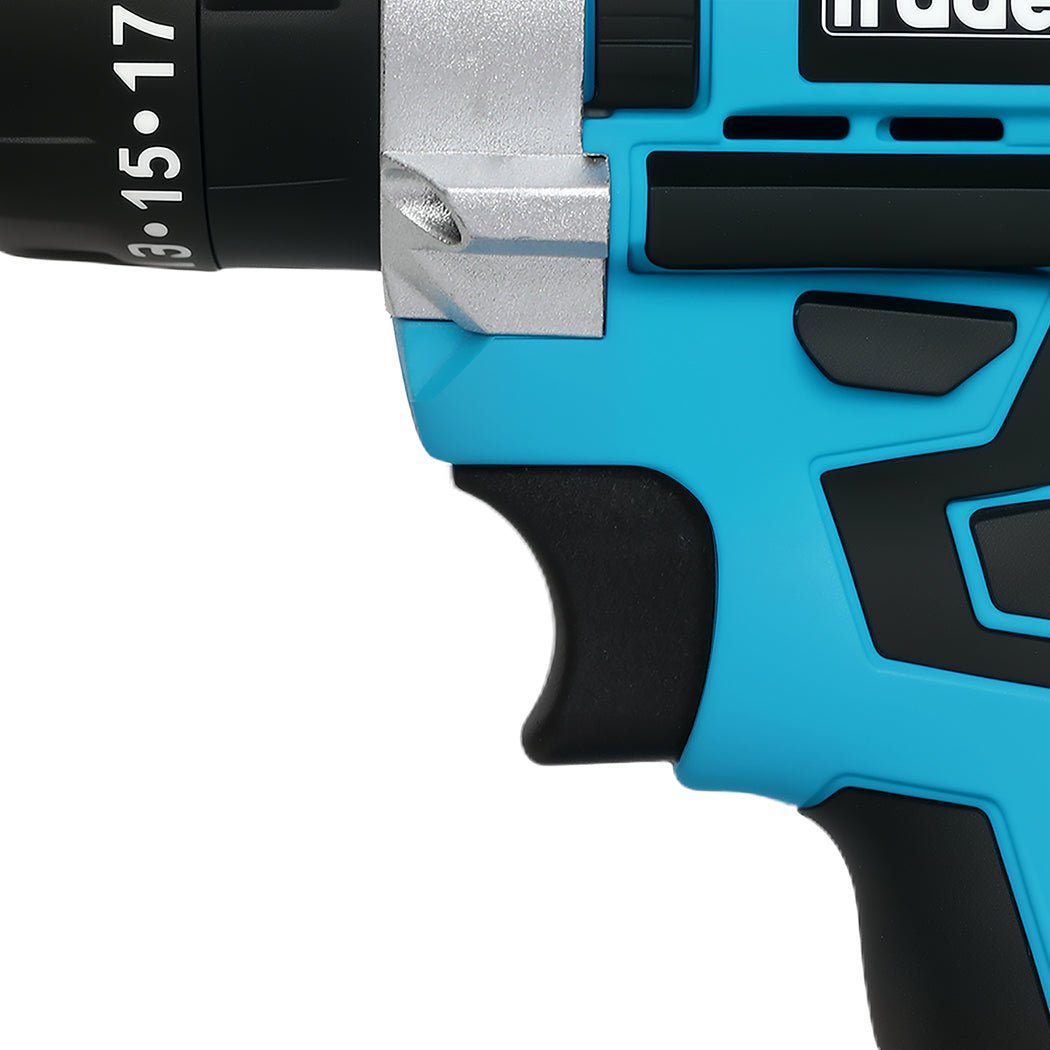 Traderight 21V Cordless Drill Driver Set with 2×2.0Ah Batteries and 30 Accessories - Blue/Black - Rivercity House & Home Co. (ABN 18 642 972 209) - Affordable Modern Furniture Australia