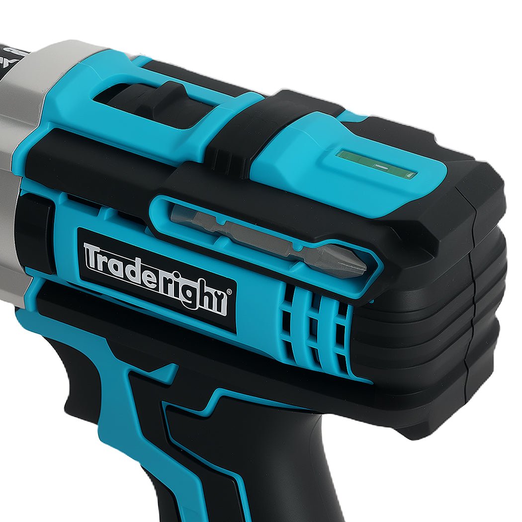 Traderight 21V Cordless Drill Driver Set with 2×2.0Ah Batteries and 30 Accessories - Blue/Black - Rivercity House & Home Co. (ABN 18 642 972 209) - Affordable Modern Furniture Australia