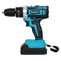 21V Cordless Drill Driver Set with 2×2.0Ah Batteries and 30 Accessories - Blue/Black