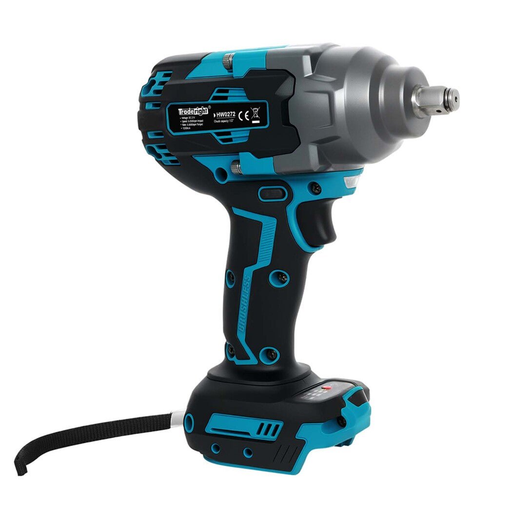 Traderight 21V Cordless Impact Wrench 1200Nm with 4.0Ah Battery - Blue - Rivercity House & Home Co. (ABN 18 642 972 209) - Affordable Modern Furniture Australia