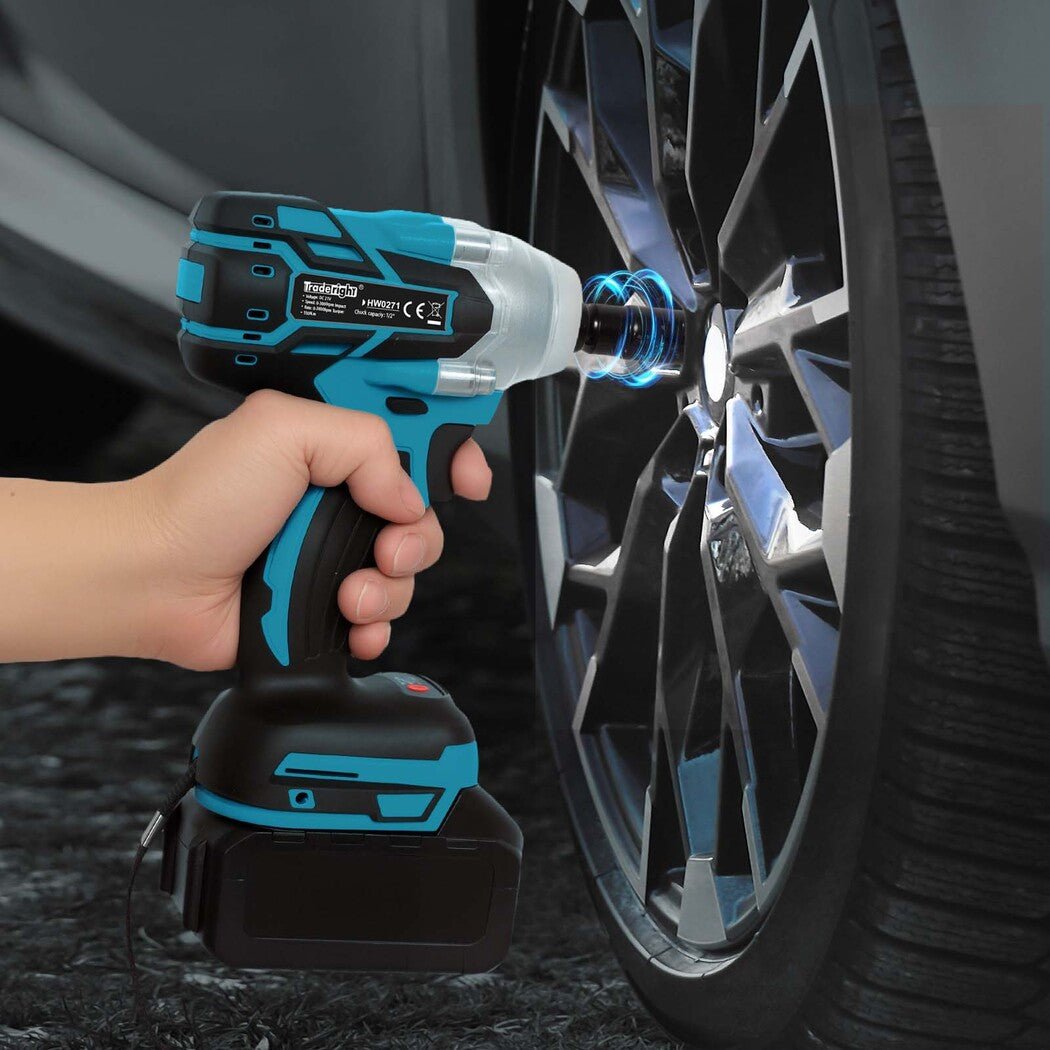 Traderight 21V Cordless Impact Wrench 550Nm with 73pcs Kit 2x4.0Ah - Blue - Rivercity House & Home Co. (ABN 18 642 972 209) - Affordable Modern Furniture Australia