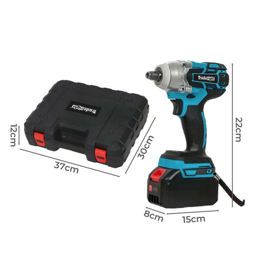 Traderight 21V Cordless Impact Wrench 550Nm with 73pcs Kit 2x4.0Ah - Blue - Rivercity House & Home Co. (ABN 18 642 972 209) - Affordable Modern Furniture Australia