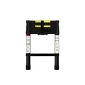 2M Telescopic Aluminium Multipurpose Ladder - Black