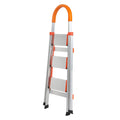 3 Step Folding Aluminium Ladder - Silver