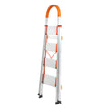 4 Step Folding Aluminium Ladder - Silver