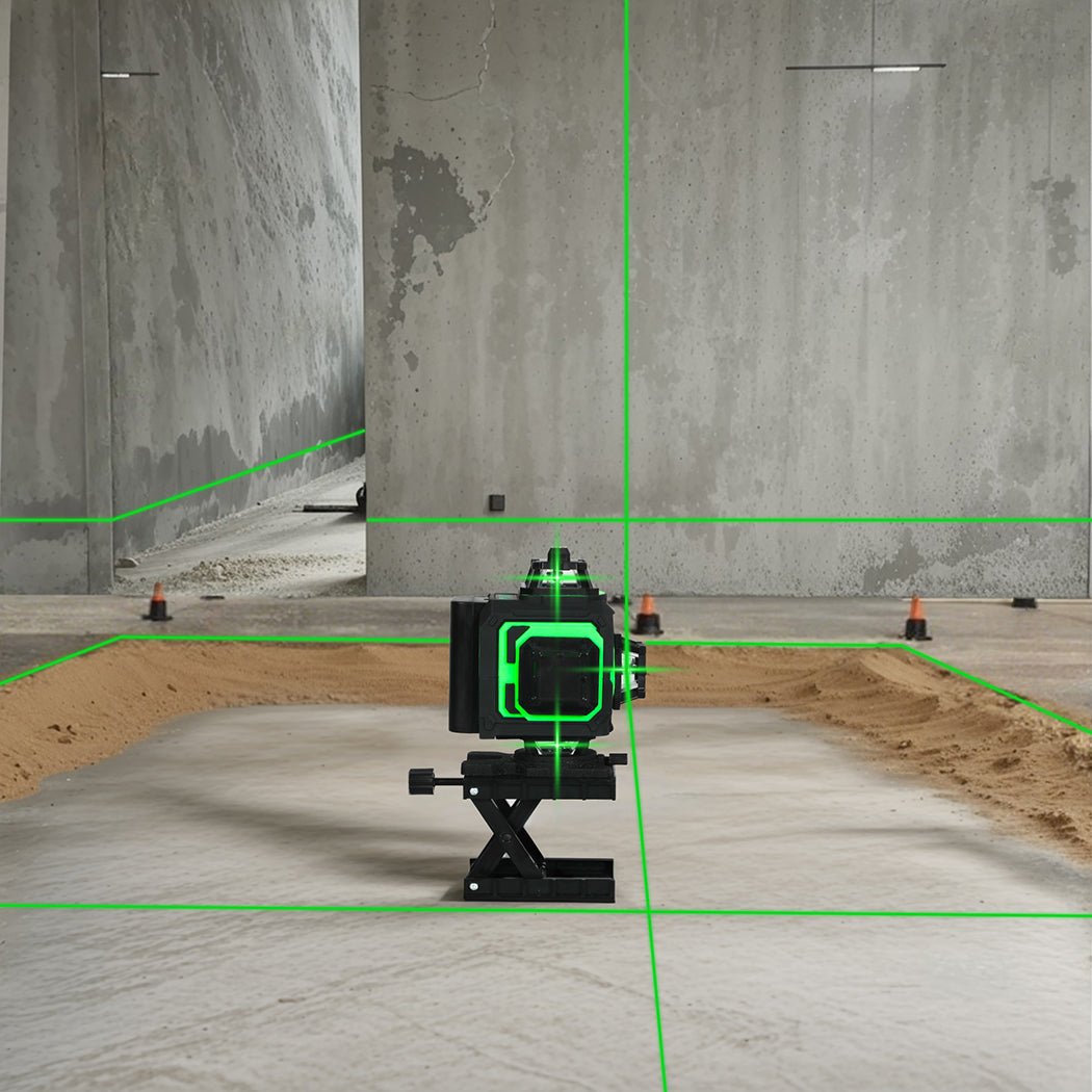 Traderight 4D 16 - Line Green Laser Level with Remote and Tripod - Black and Green - Rivercity House & Home Co. (ABN 18 642 972 209) - Affordable Modern Furniture Australia