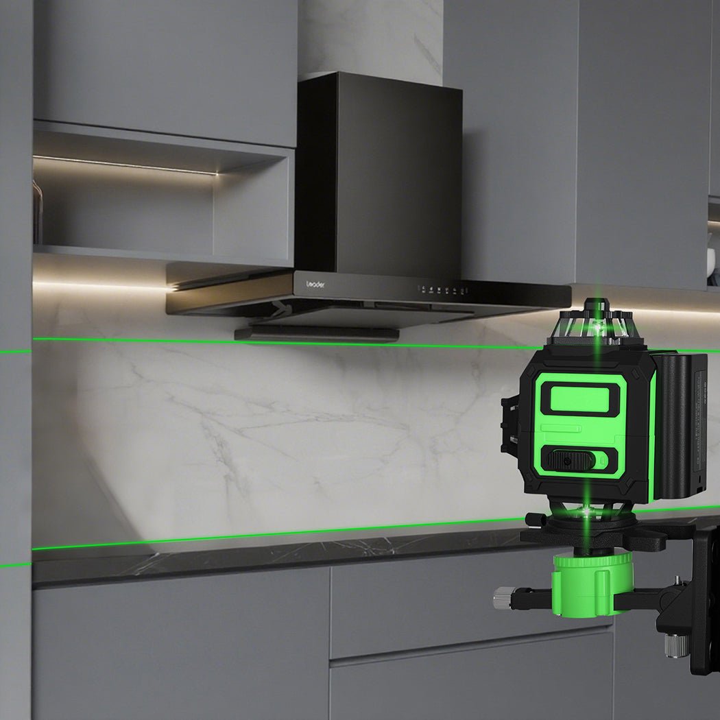 Traderight 4D 16 - Line Green Laser Level with Remote and Tripod - Black and Green - Rivercity House & Home Co. (ABN 18 642 972 209) - Affordable Modern Furniture Australia