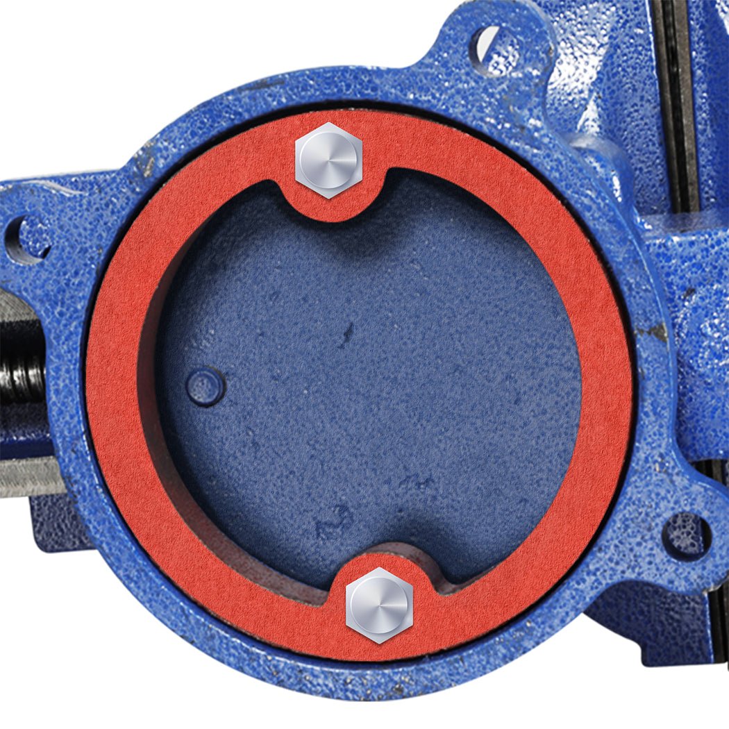 Traderight 8" Bench Vice with Swivel Anvil 200mm - Blue - Rivercity House & Home Co. (ABN 18 642 972 209) - Affordable Modern Furniture Australia