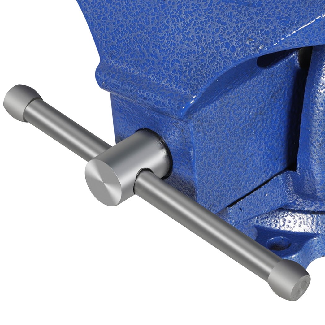 Traderight 8" Bench Vice with Swivel Anvil 200mm - Blue - Rivercity House & Home Co. (ABN 18 642 972 209) - Affordable Modern Furniture Australia