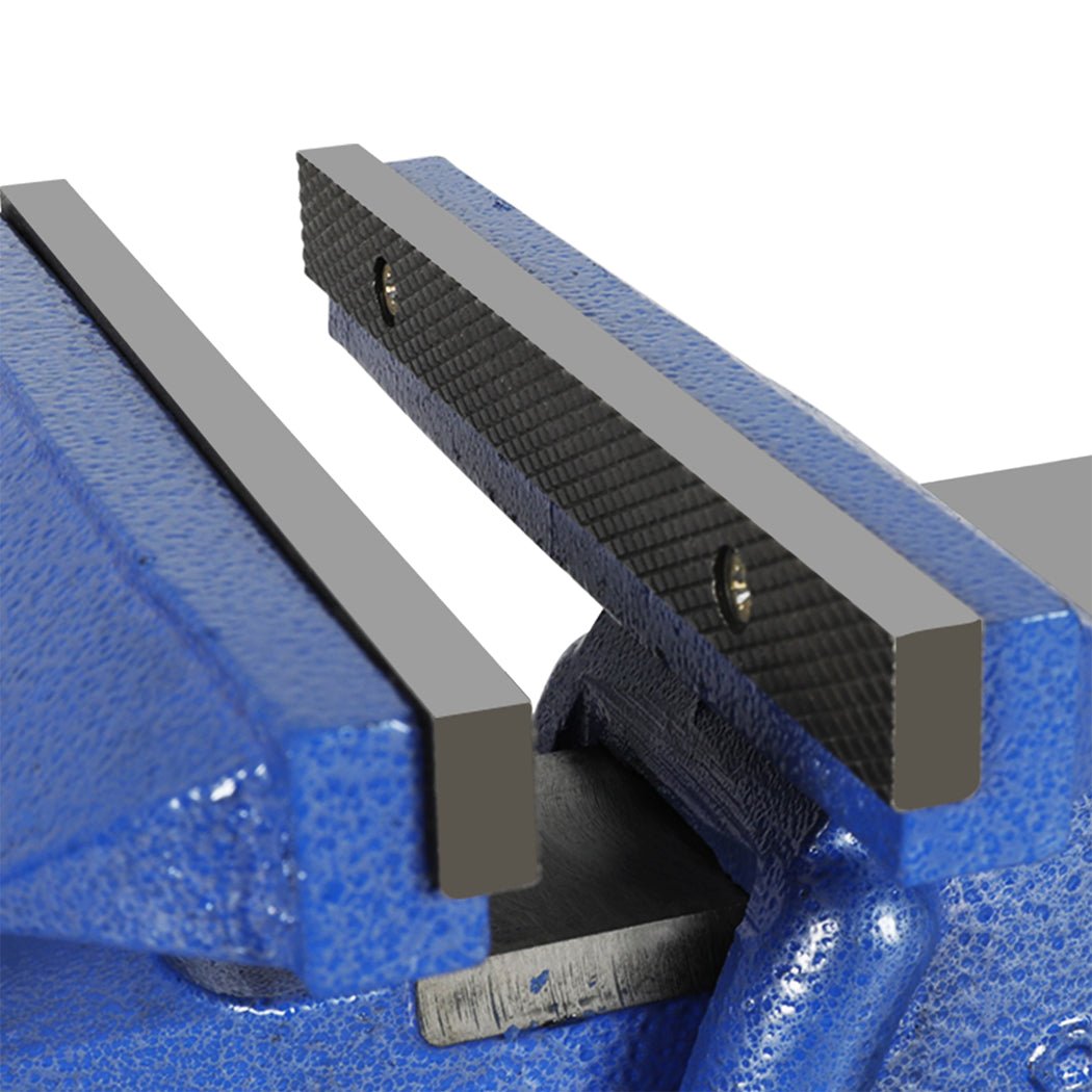 Traderight 8" Bench Vice with Swivel Anvil 200mm - Blue - Rivercity House & Home Co. (ABN 18 642 972 209) - Affordable Modern Furniture Australia