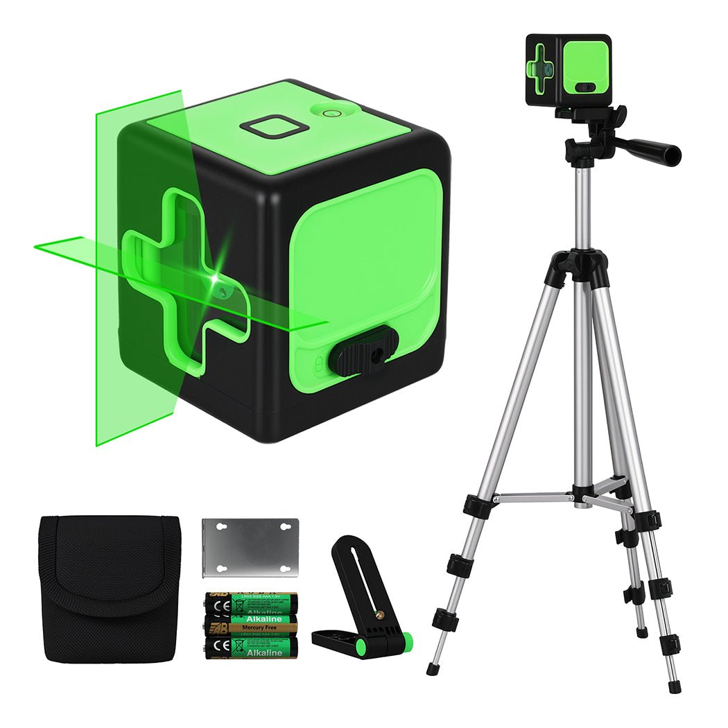 Traderight Green Laser Level 25m with Adjustable Tripod IP54 - Green - Rivercity House & Home Co. (ABN 18 642 972 209) - Affordable Modern Furniture Australia