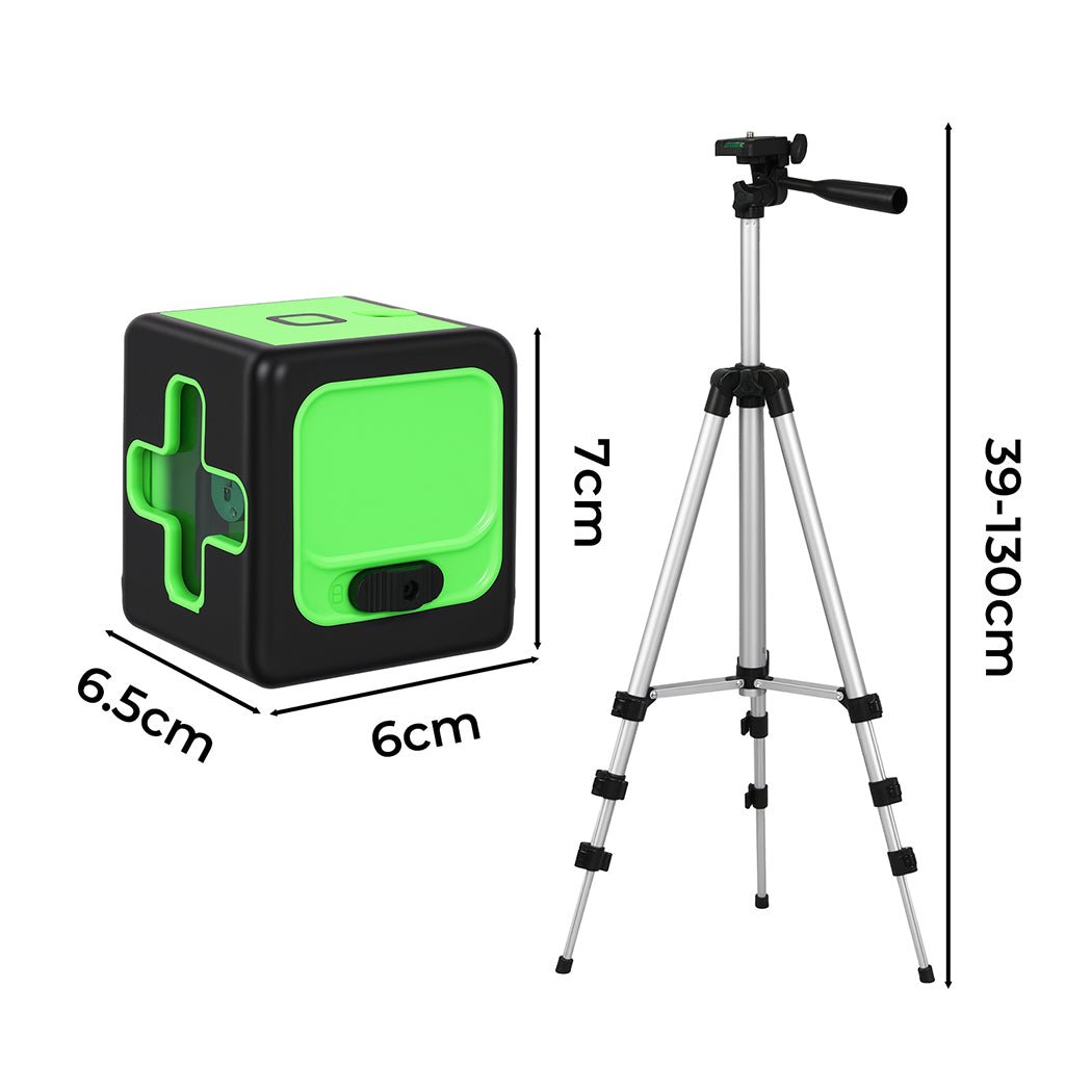 Traderight Green Laser Level 25m with Adjustable Tripod IP54 - Green - Rivercity House & Home Co. (ABN 18 642 972 209) - Affordable Modern Furniture Australia